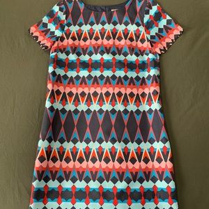 J Crew Geometric Sheath Dress